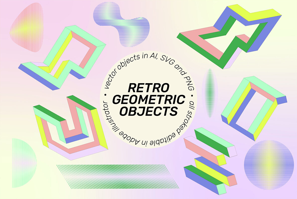 Superspectiva   Retro Geometric Clipart 3