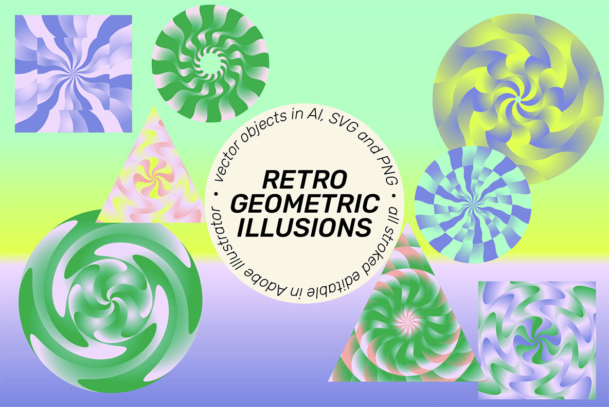 Superspectiva   Retro Geometric Clipart 6