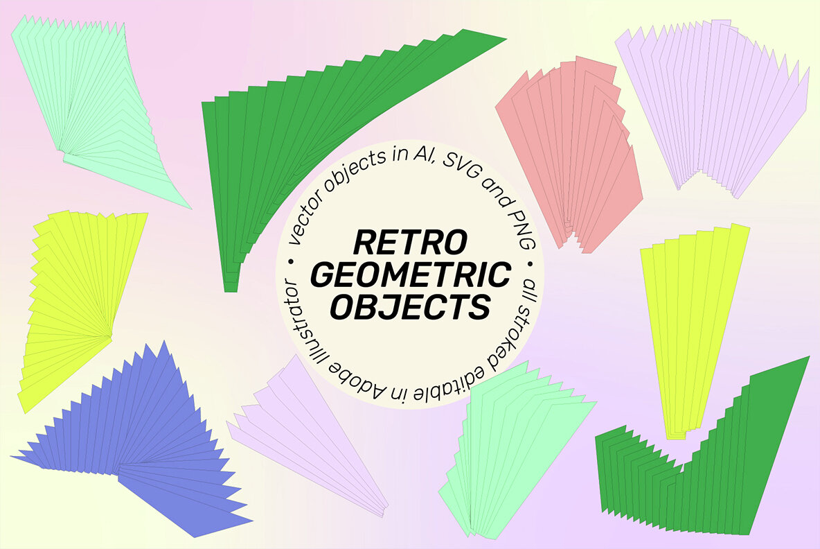 Superspectiva   Retro Geometric Clipart 7