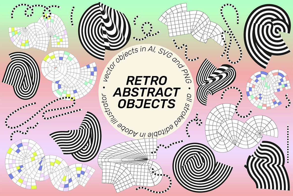 Superspectiva   Retro Geometric Clipart 10