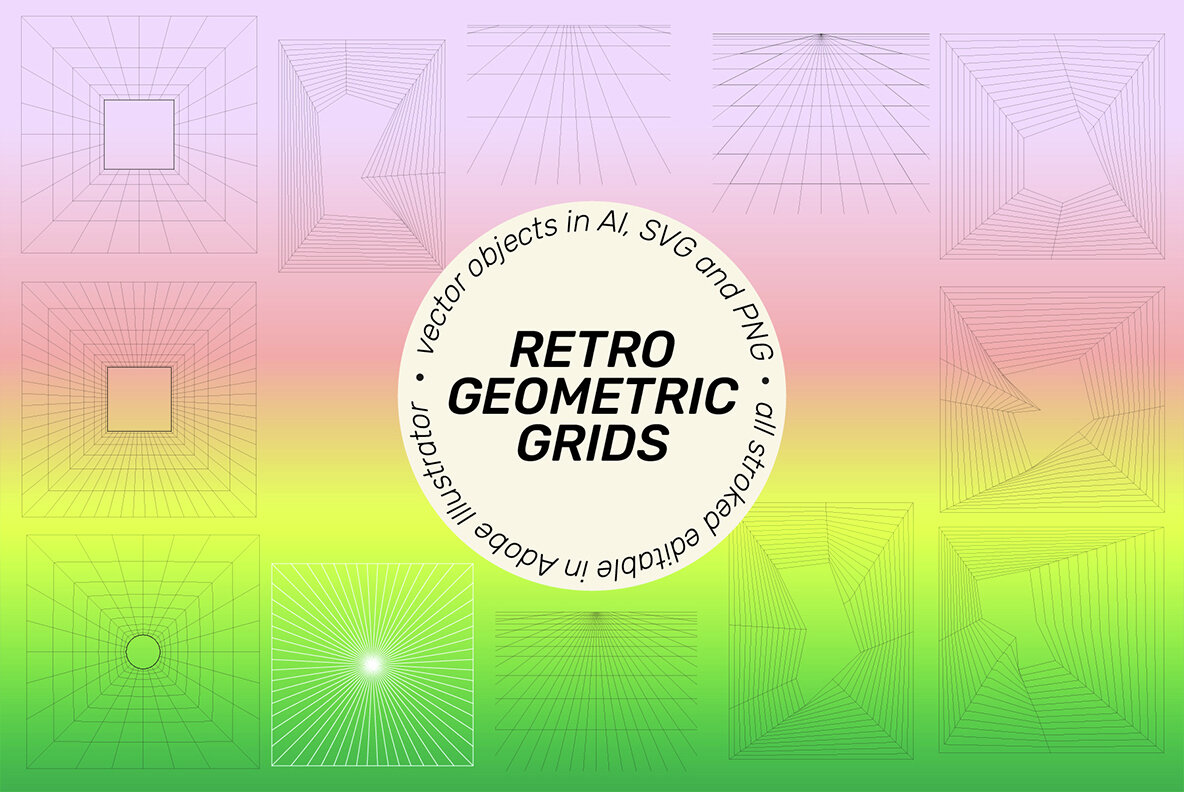 Superspectiva   Retro Geometric Clipart 13