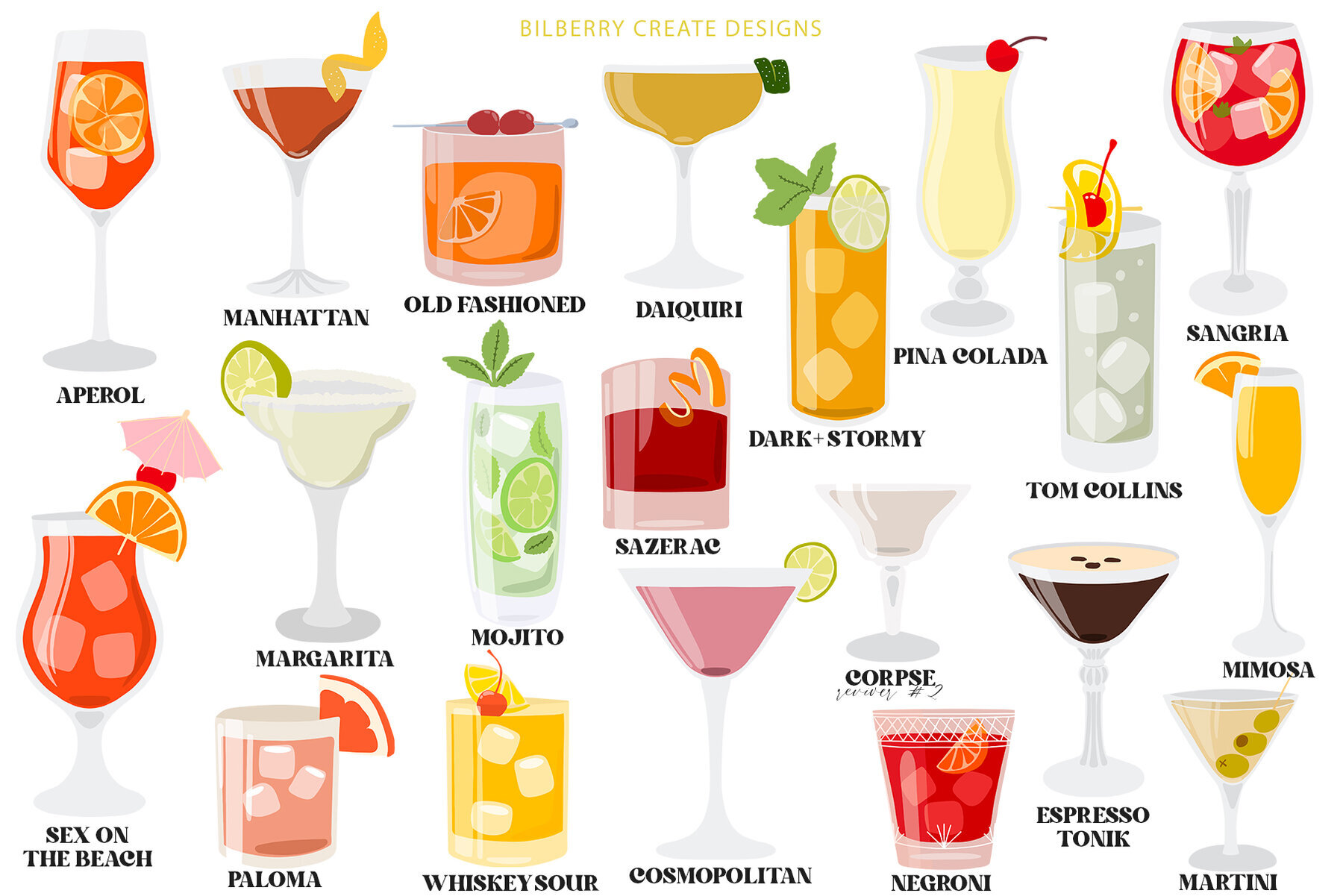 Favourite Drink Art Set 4