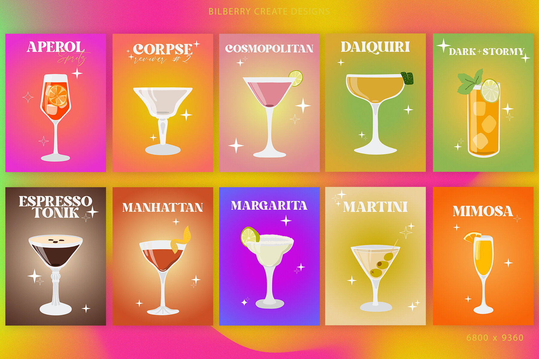 Favourite Drink Art Set 6