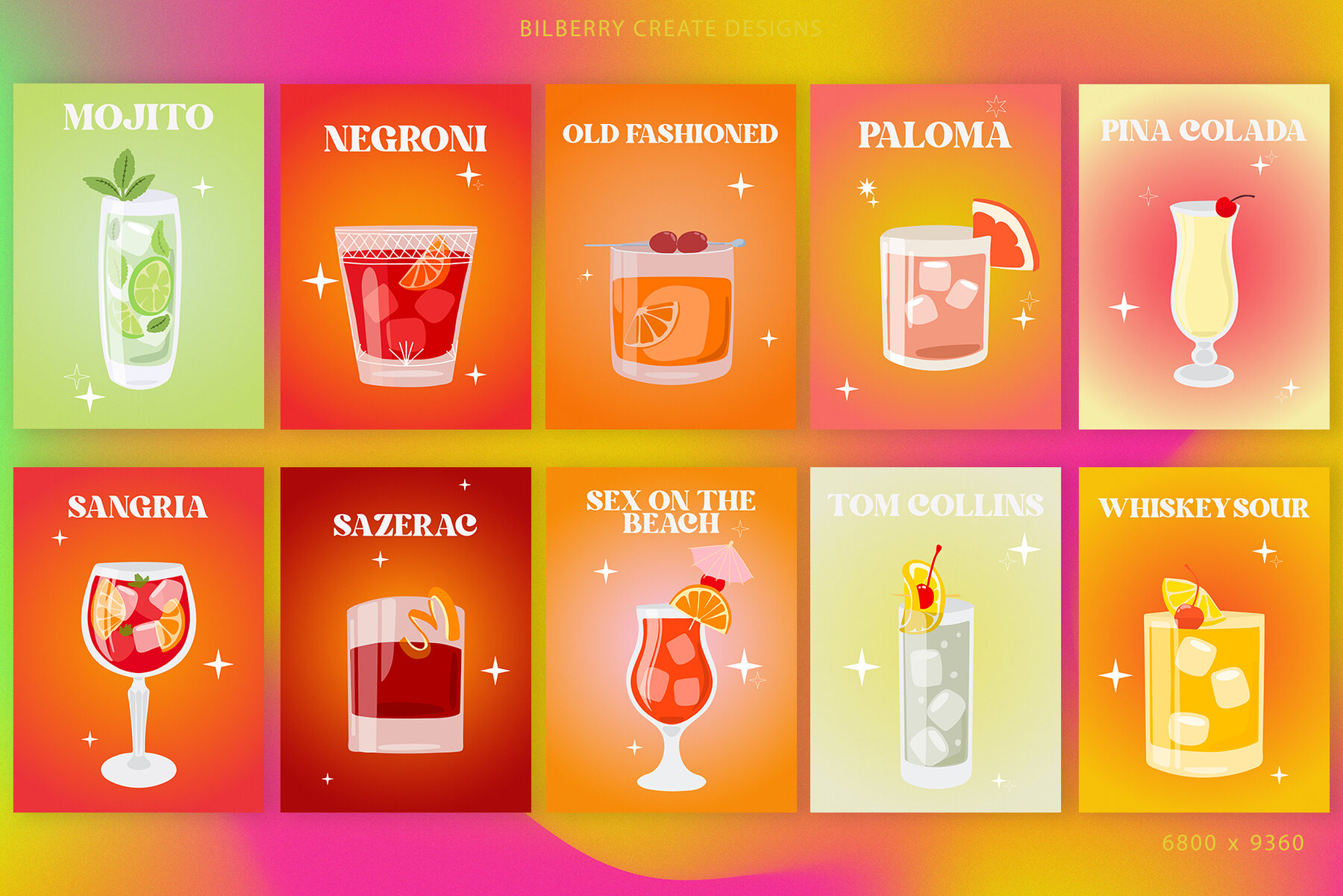 Favourite Drink Art Set 7