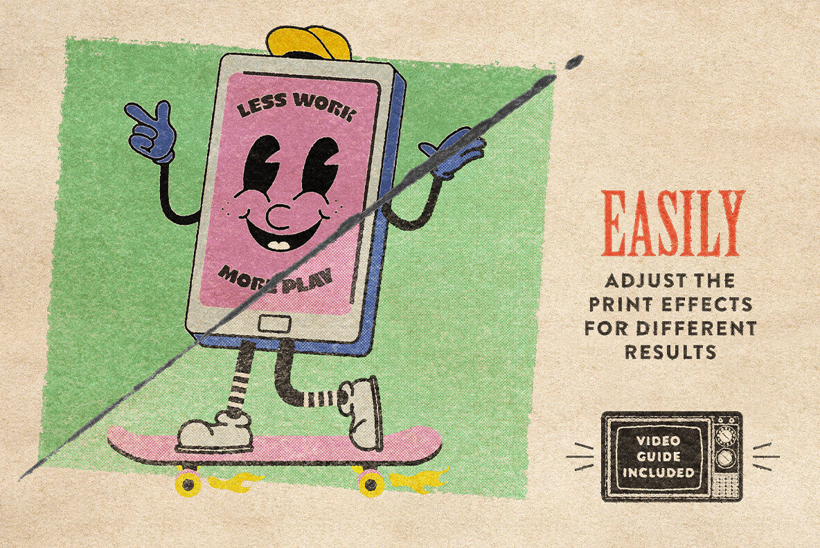 Retro Print Texture Effect 5