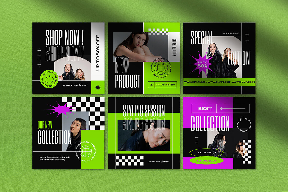 Green Hypebeast Fashion Sale Instagram Pack 3