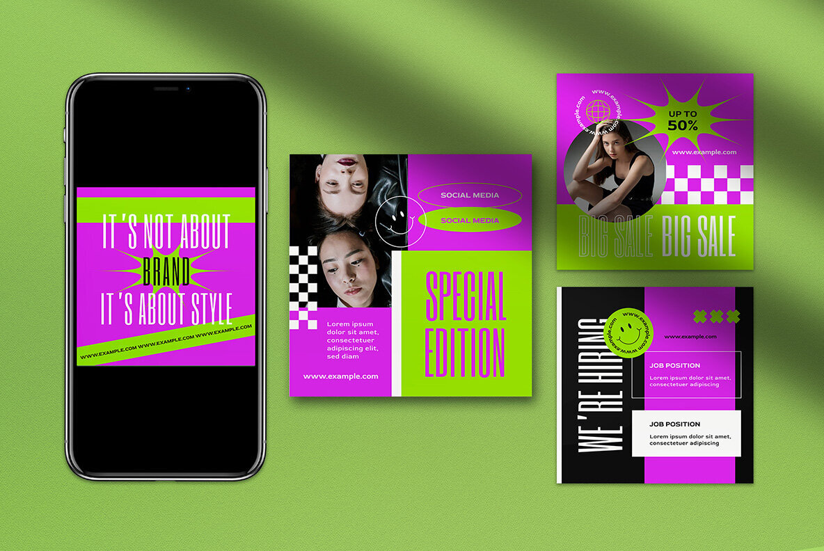 Green Hypebeast Fashion Sale Instagram Pack 4