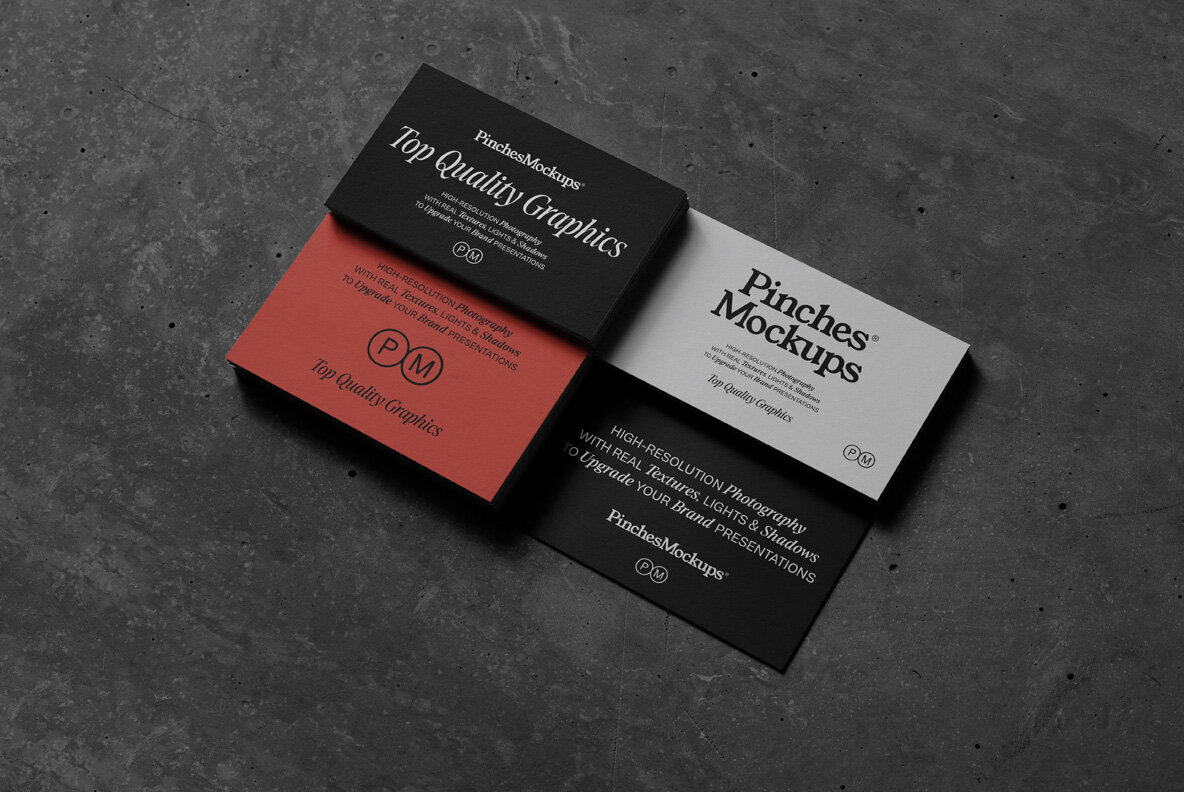 PM BC 04   Business Cards Mockup 3