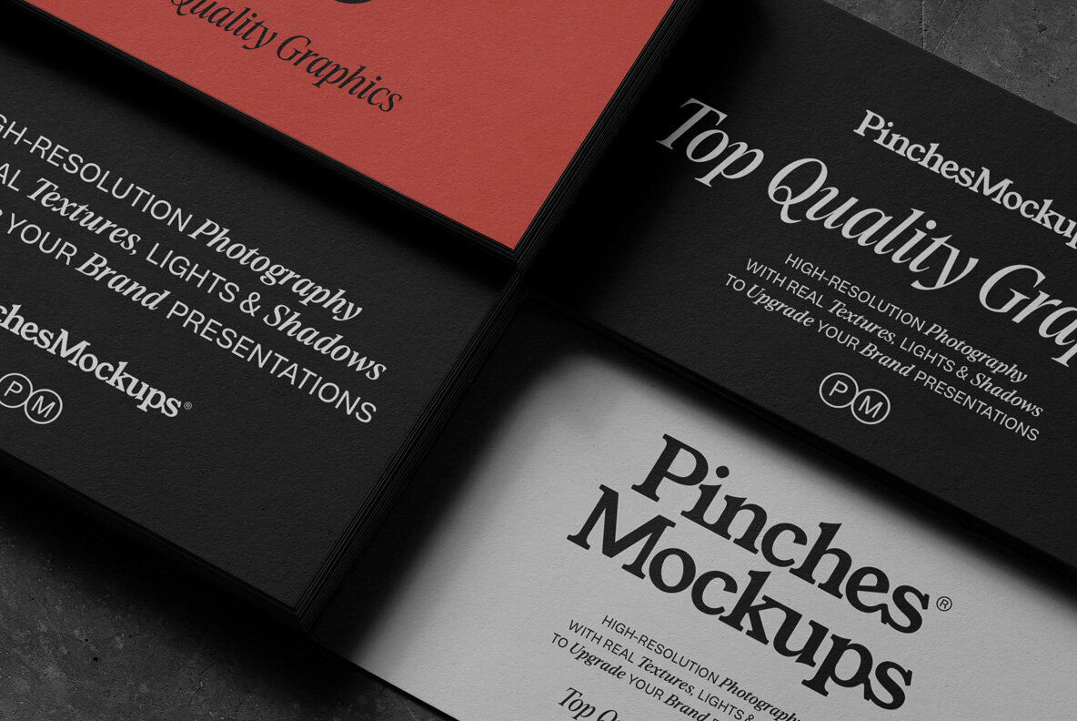 PM BC 04   Business Cards Mockup 4
