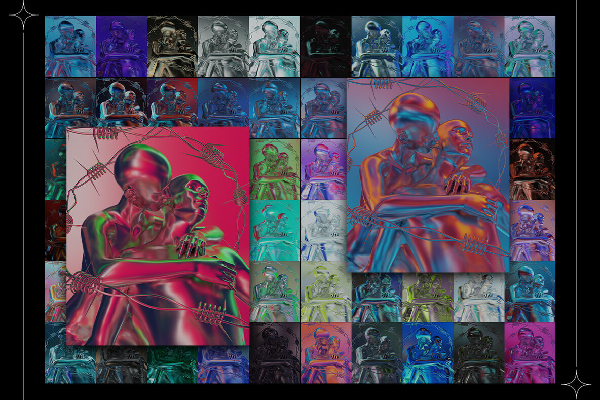 Chromatica Textures  AI Generated Stock Images  5