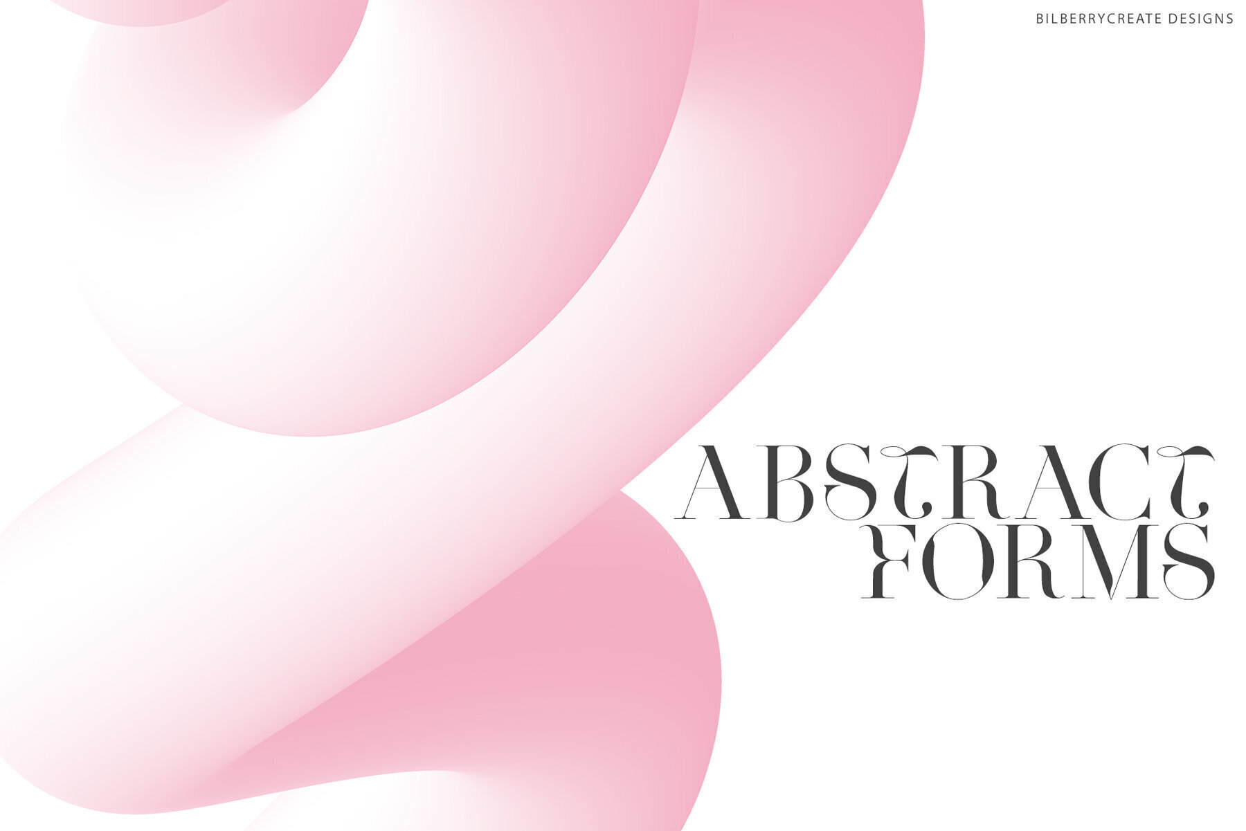 Pastel Abstract Forms 3D Gradient Shapes 3