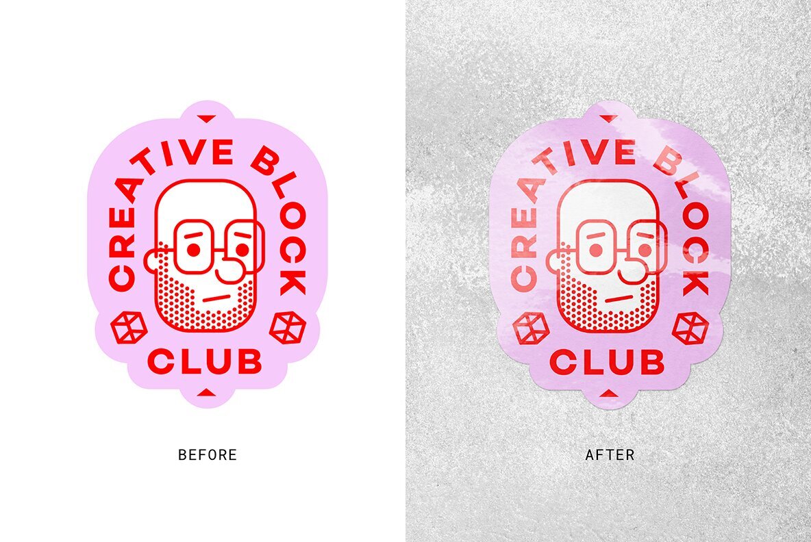 Custom Shape Sticker Mockups 4