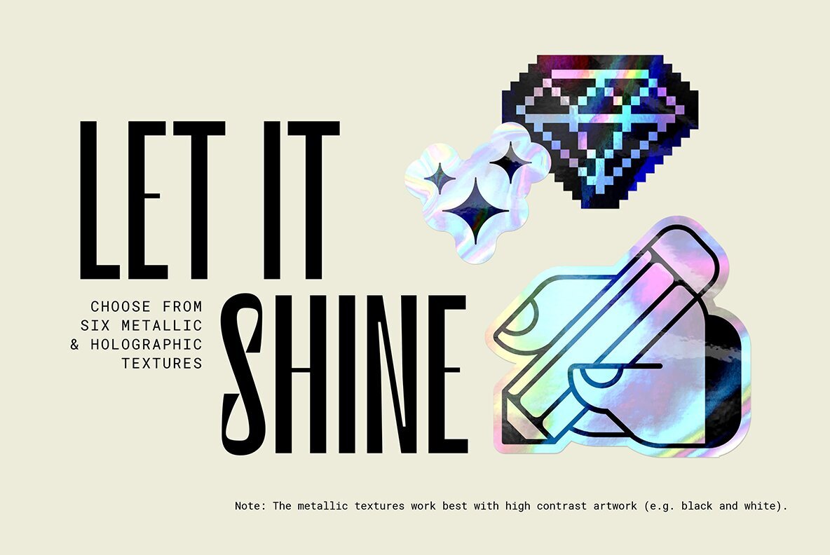 Custom Shape Sticker Mockups 6