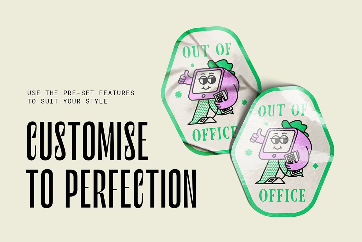 Custom Shape Sticker Mockups 8