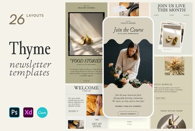 Thyme Newsletter Templates   Canva