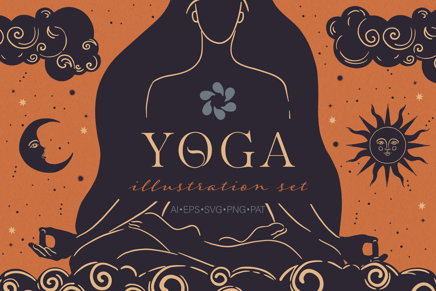 Yoga Illustration Vector Set 1