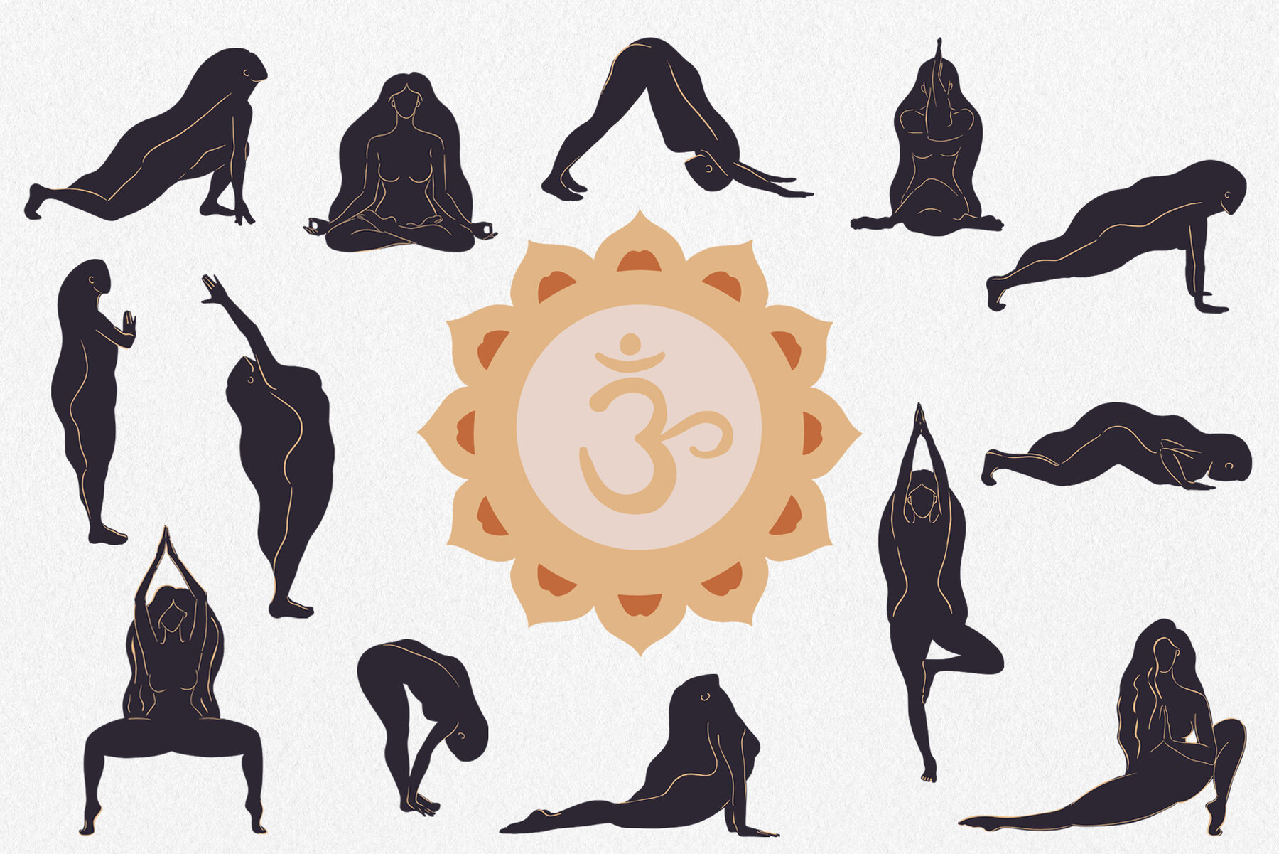 Yoga Illustration Vector Set 6