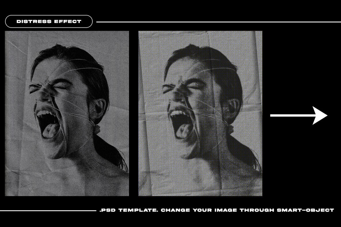 Distress Effect   Photo Template 3