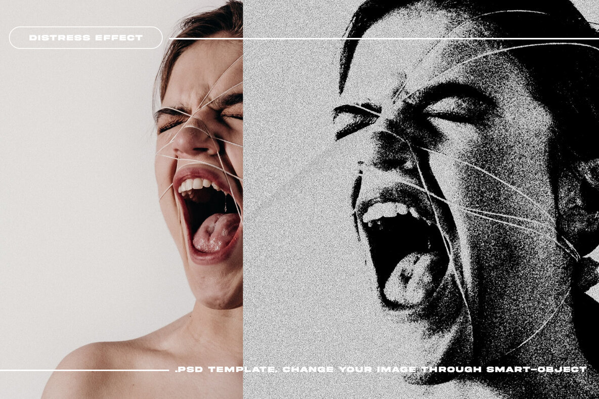 Distress Effect   Photo Template 4