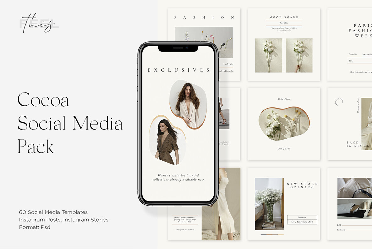 Cocoa Instagram Social Media Pack 1