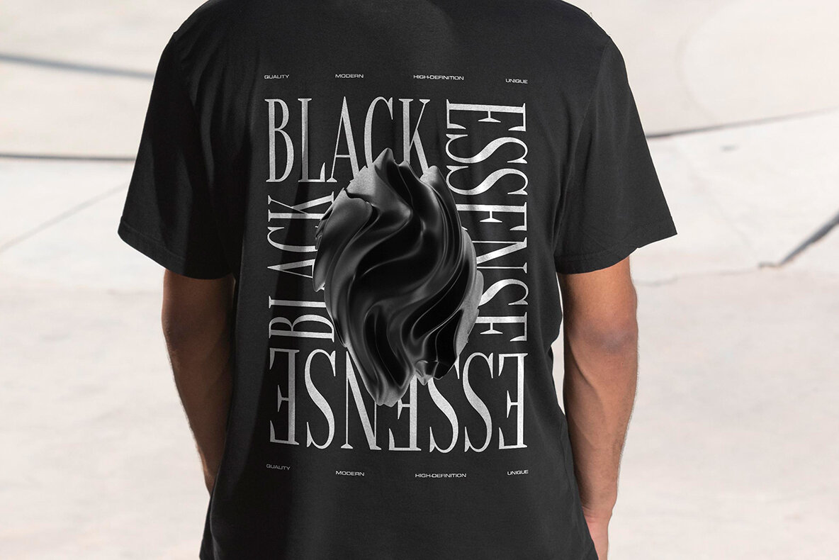 3D Black Shapes Collection 5