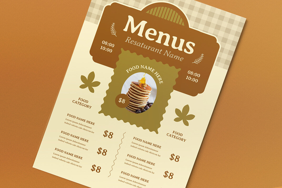 Brown Flat Design Autumn Food Menu 3