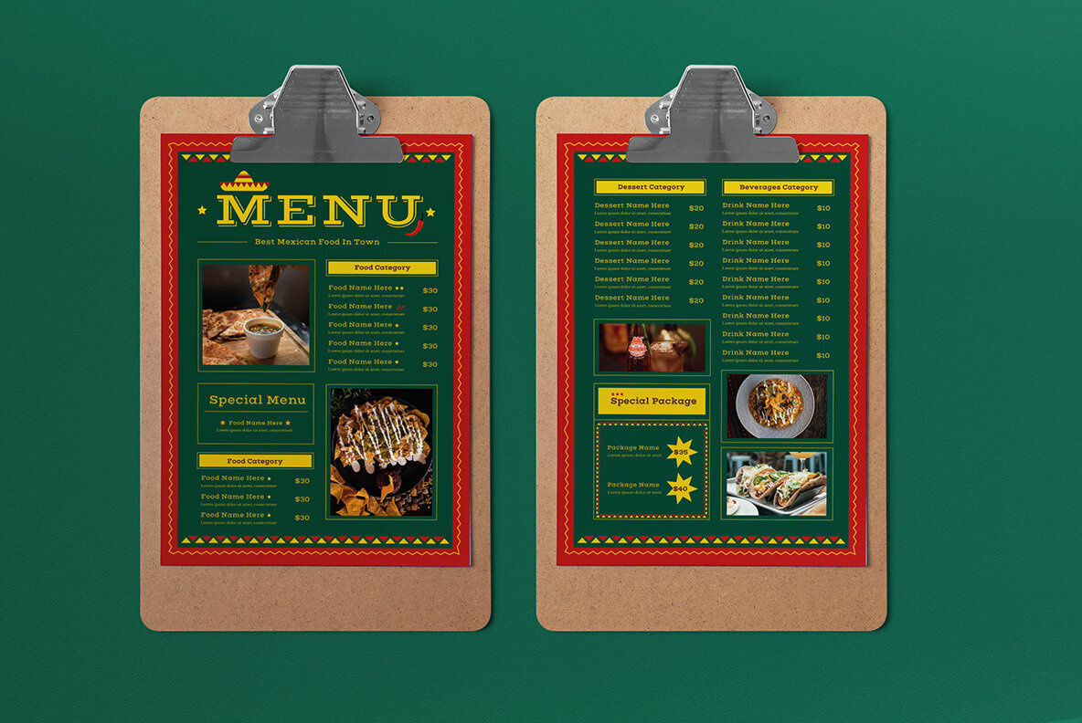 Green Flat Design Food Menu 2