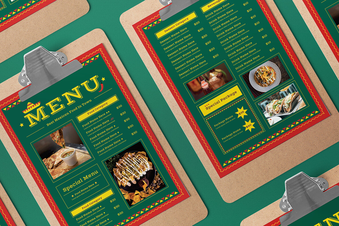 Green Flat Design Food Menu 4