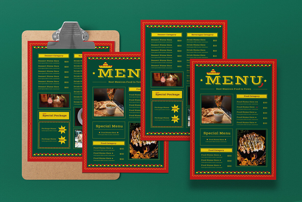 Green Flat Design Food Menu 5