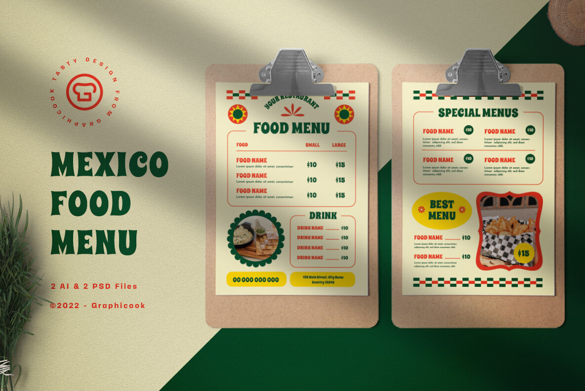Green Mexico Food Menu 1