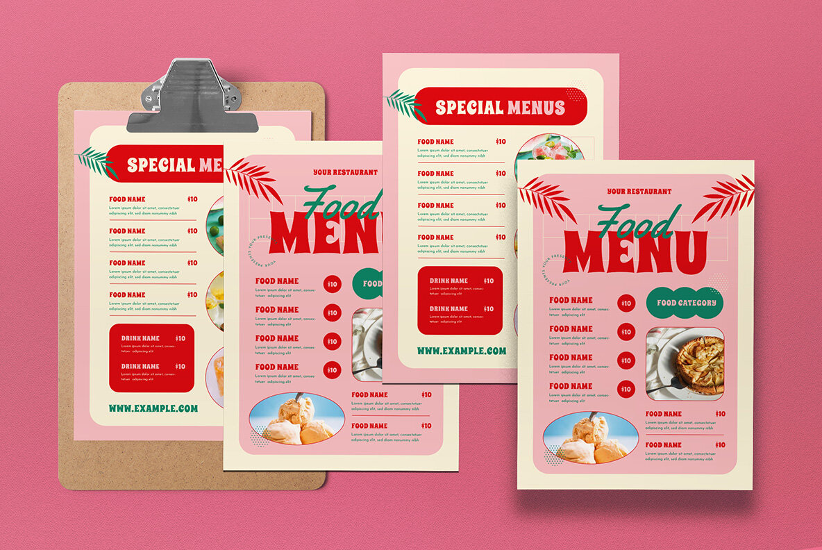 Pink Summer Food Menu 5