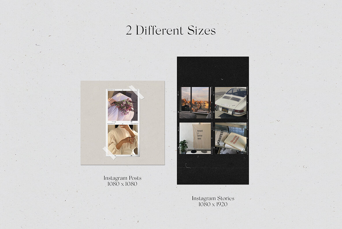 200 Film Frames   Instant Templates 4