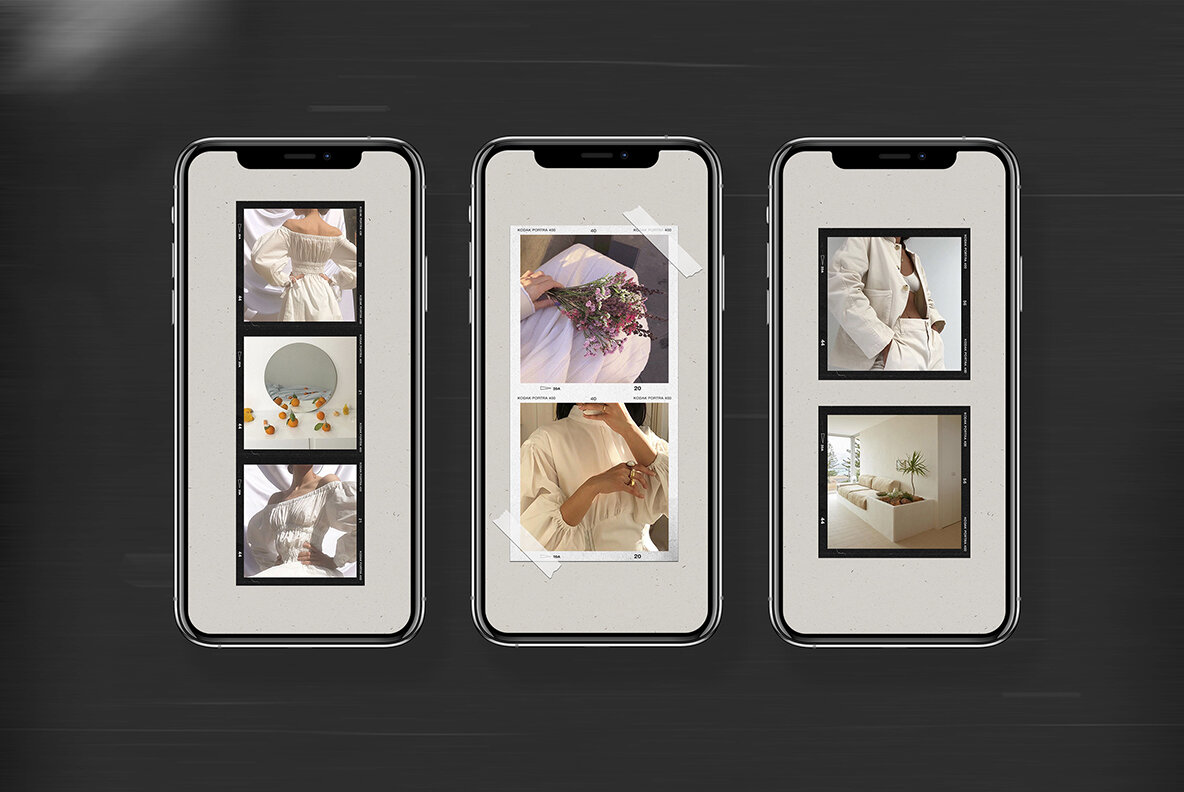 200 Film Frames   Instant Templates 7