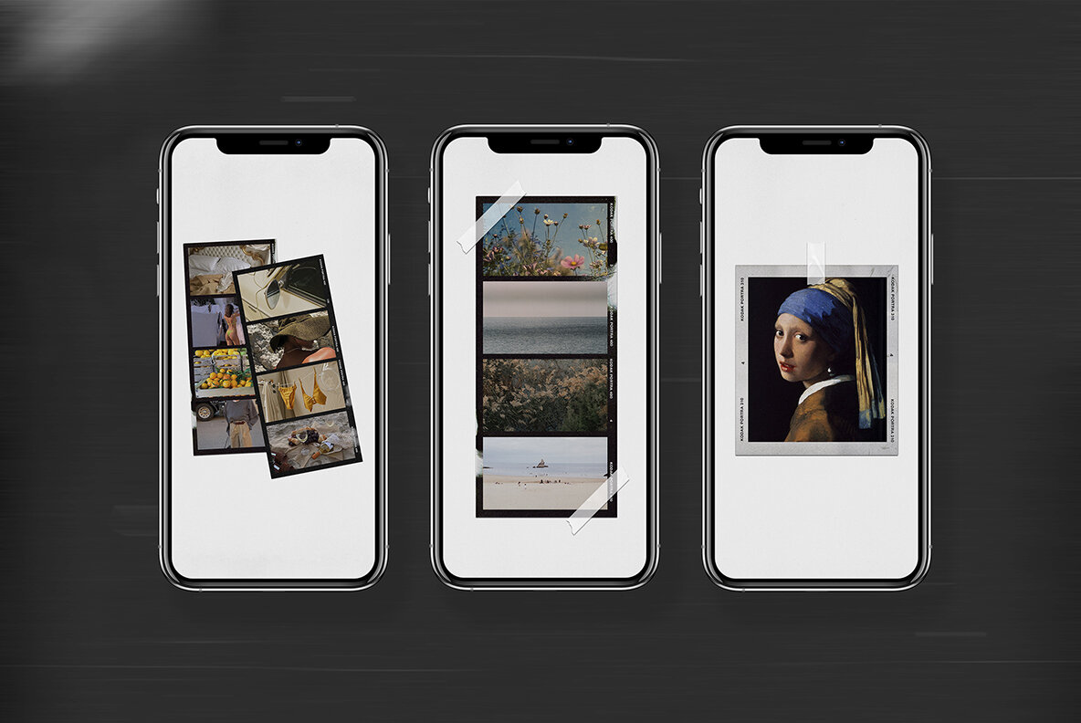 200 Film Frames   Instant Templates 10