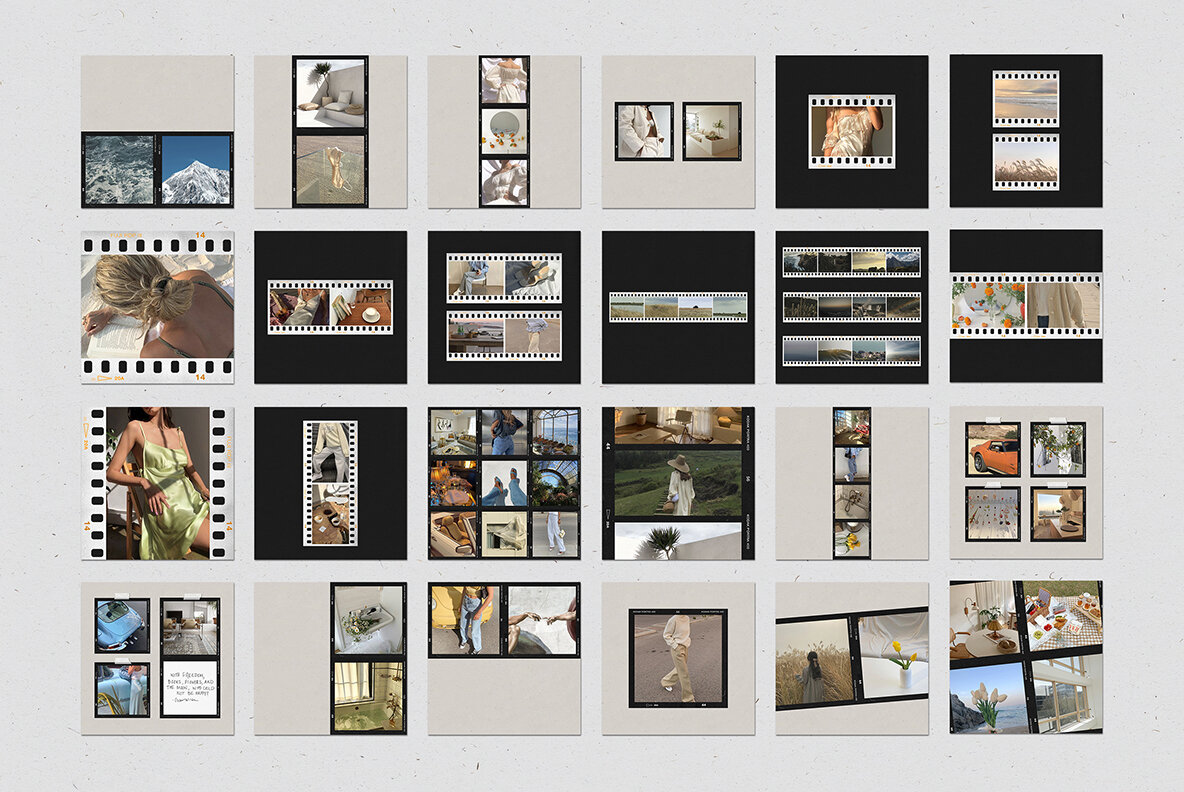 200 Film Frames   Instant Templates 26