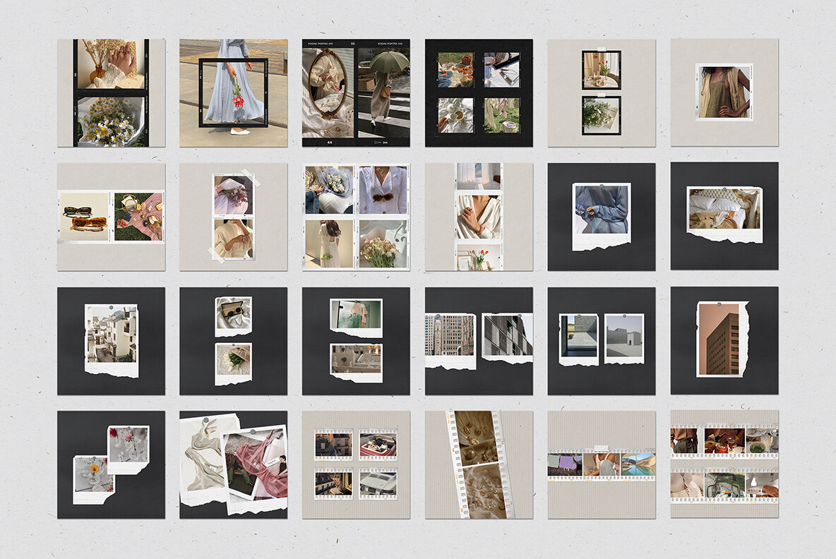 200 Film Frames   Instant Templates 27