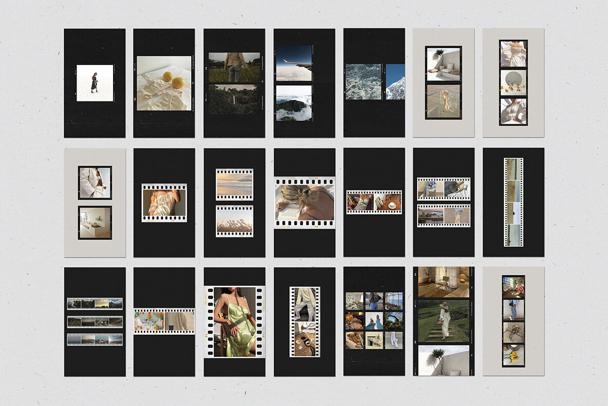 200 Film Frames   Instant Templates 31