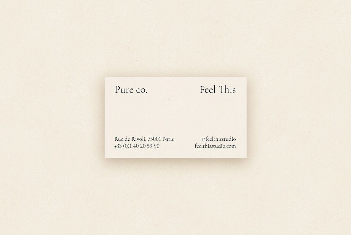 Pure Business Card Mockup Kit 3