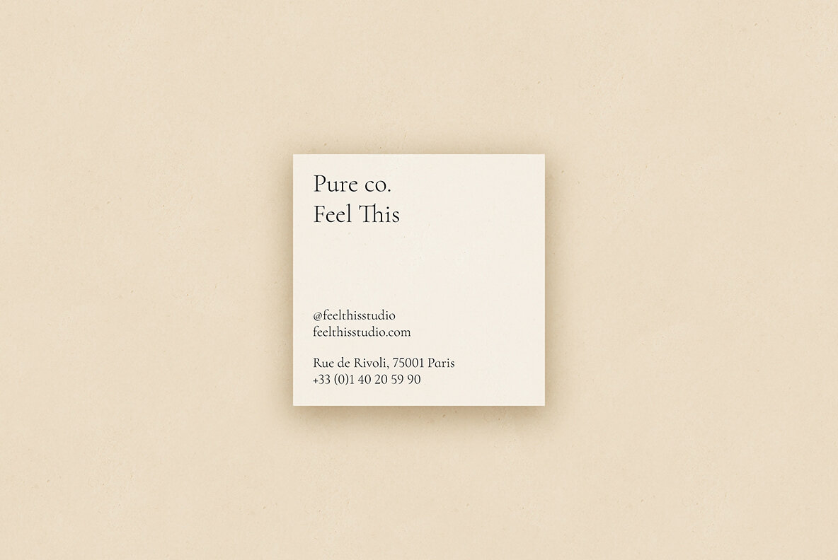 Pure Business Card Mockup Kit 5