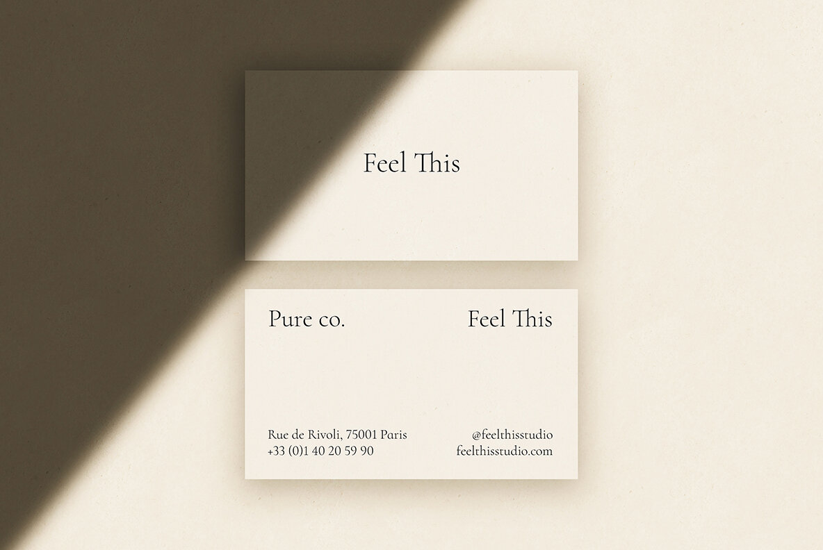 Pure Business Card Mockup Kit 7