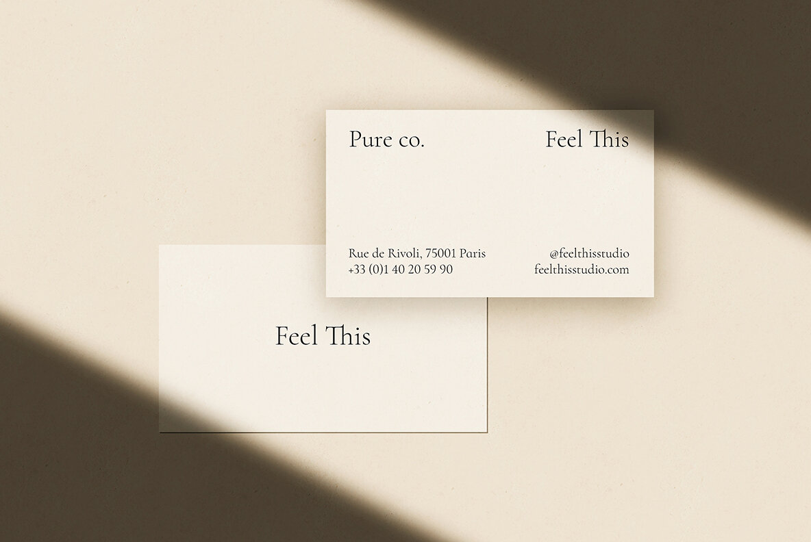Pure Business Card Mockup Kit 8