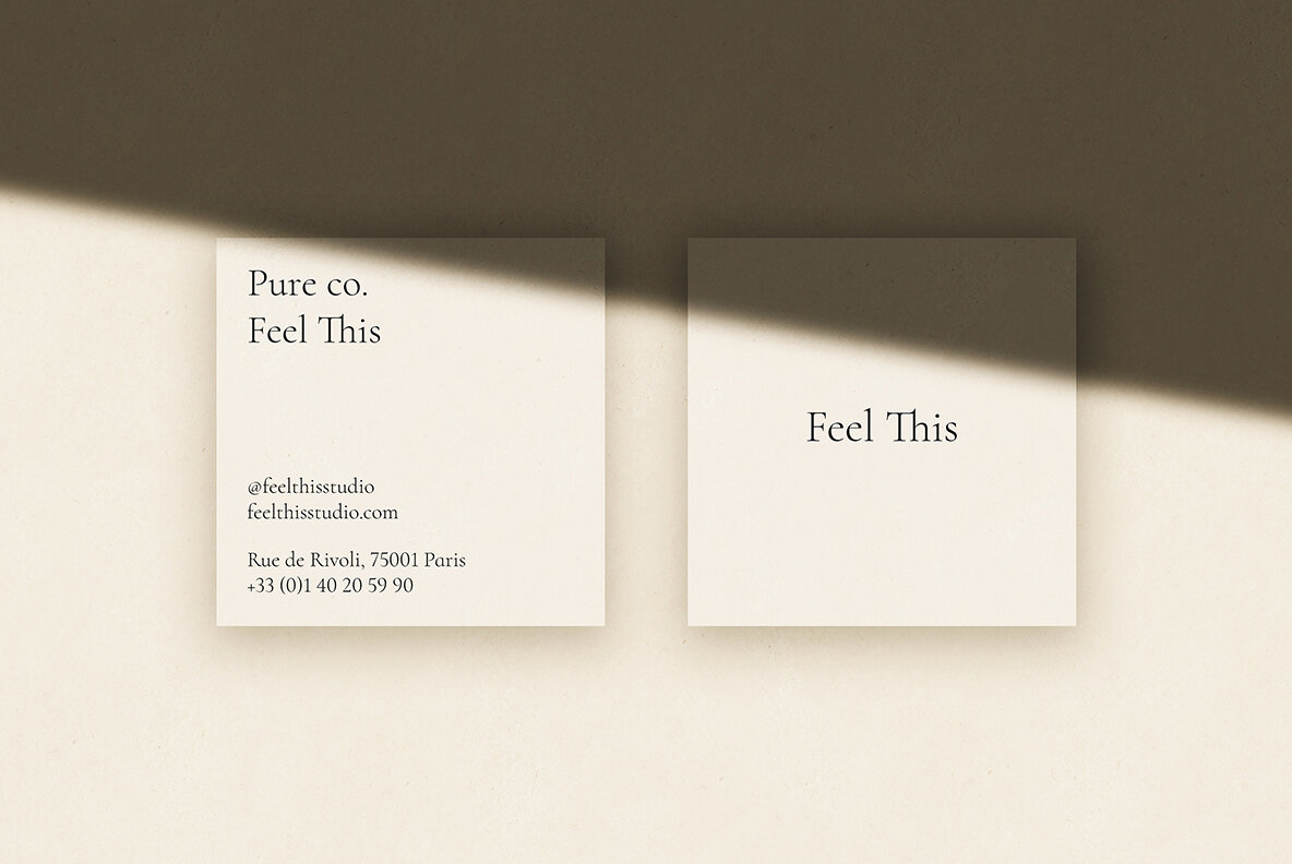 Pure Business Card Mockup Kit 11