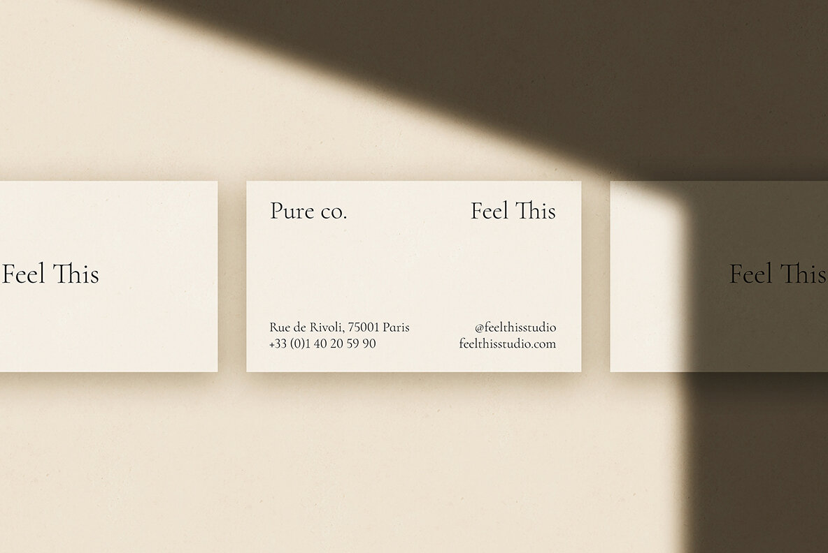Pure Business Card Mockup Kit 12