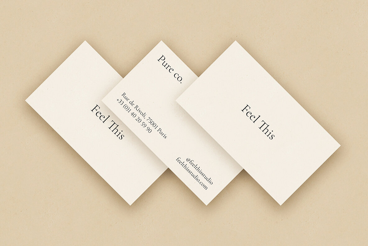 Pure Business Card Mockup Kit 14