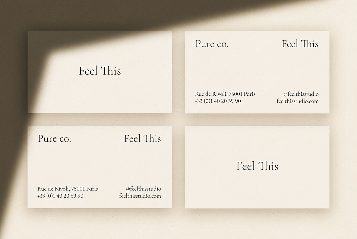 Pure Business Card Mockup Kit 15