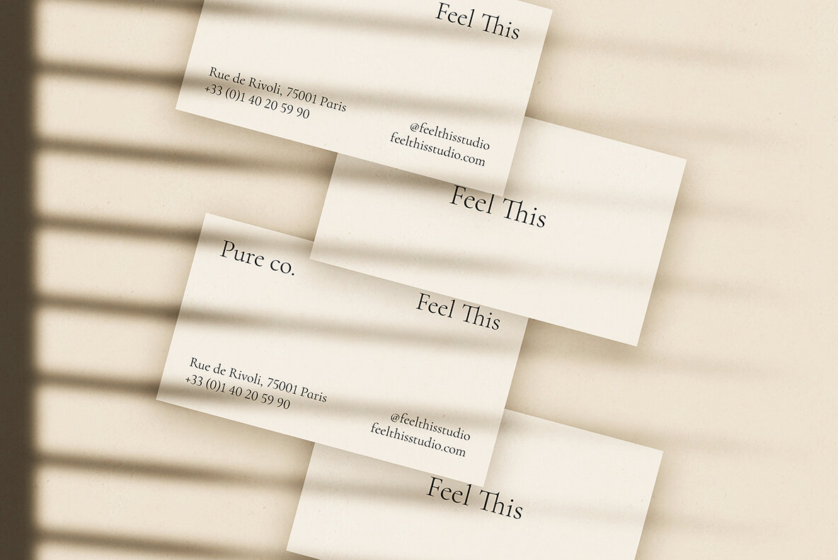 Pure Business Card Mockup Kit 16