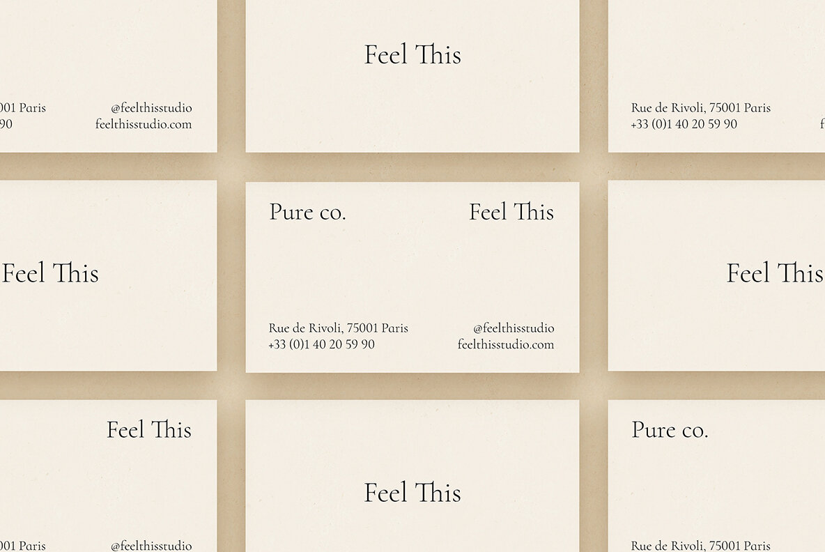 Pure Business Card Mockup Kit 17