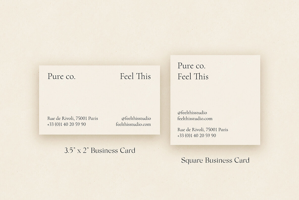 Pure Business Card Mockup Kit 19