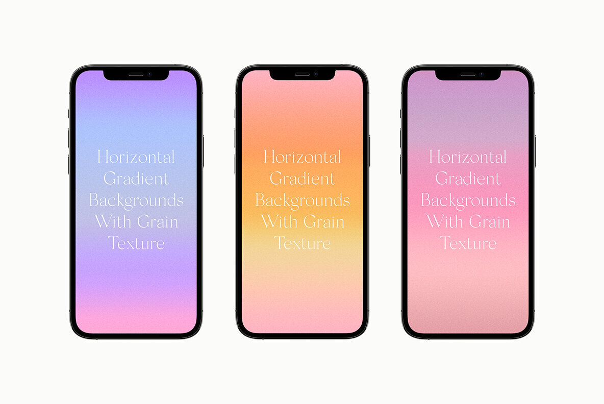 Horizontal Grainy Gradient Textures Backgrounds II 3