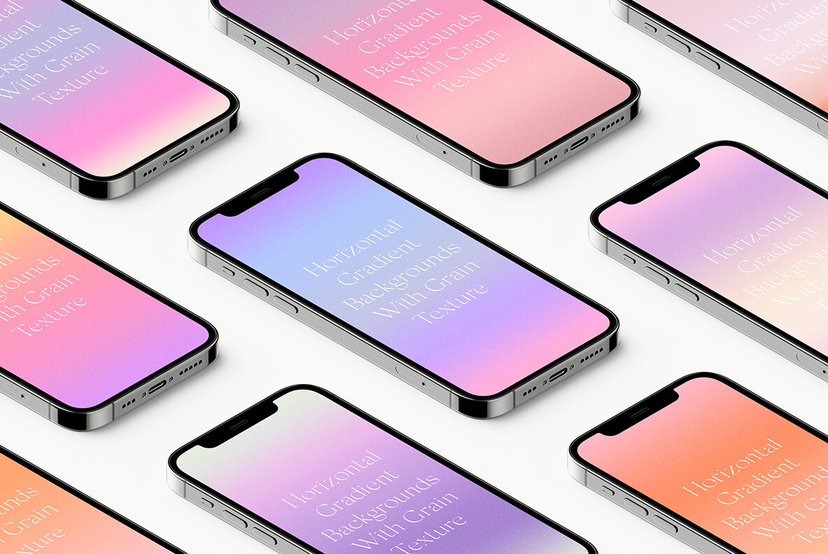 Horizontal Grainy Gradient Textures Backgrounds II 9